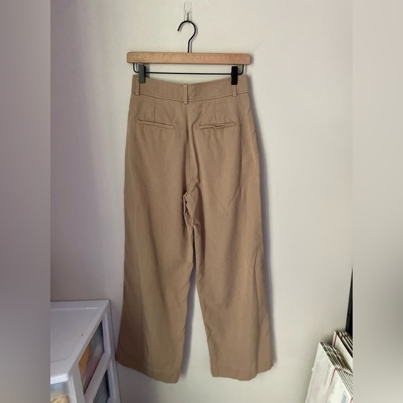 Everland Wide Leg Baggy Lyocell Tan High Rise Pants Size 2 Short - Picture 7 of 11